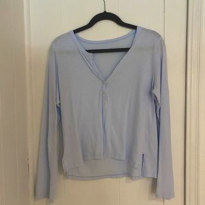 Blue long sleeve top